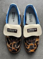 Adidas Samba Nylon Wales Bonner in Dunkelbraun mit Leopardenmuster 9