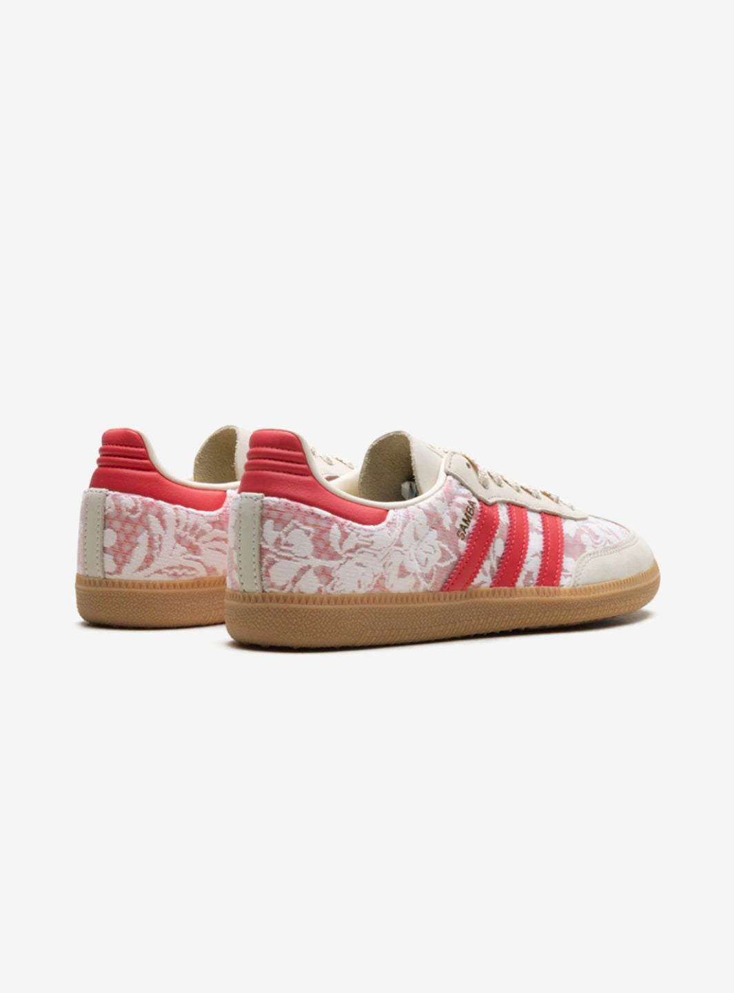 Adidas Samba OG Liberty London Sneaker in Creme und Pink mit floralem Design. 3