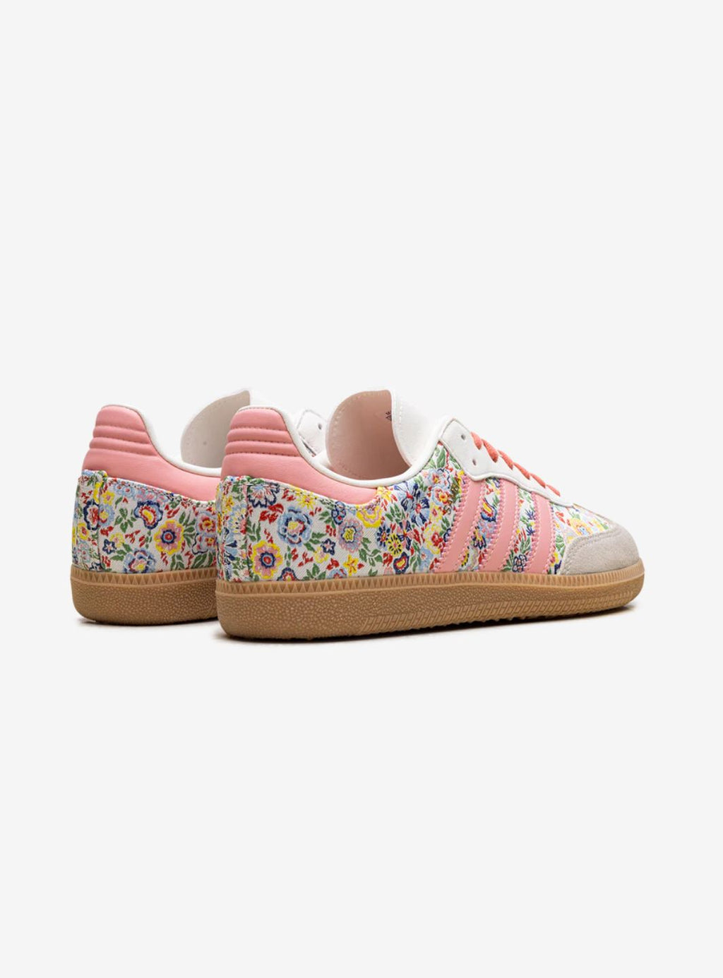 Adidas Samba OG Liberty London mit floralen Stickereien in Pink. 3