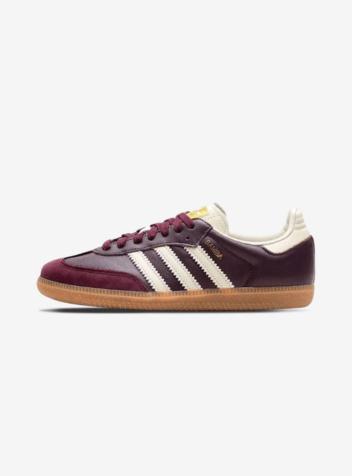 Adidas Samba OG in metallisch gold und braun für Damen.