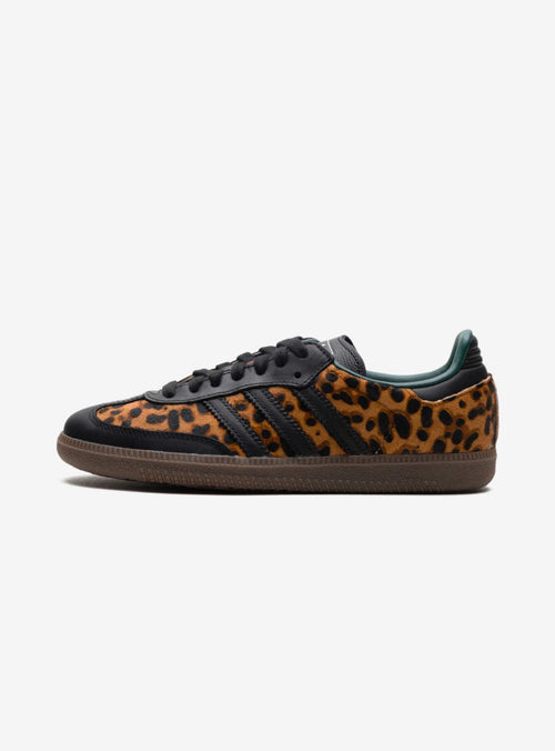 Adidas Samba OG Schwarz Grüner Leopardenprint Sneakers für Damen