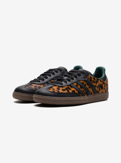 Adidas Samba OG Schwarz Grüner Leopardenprint Sneakers für Damen 2