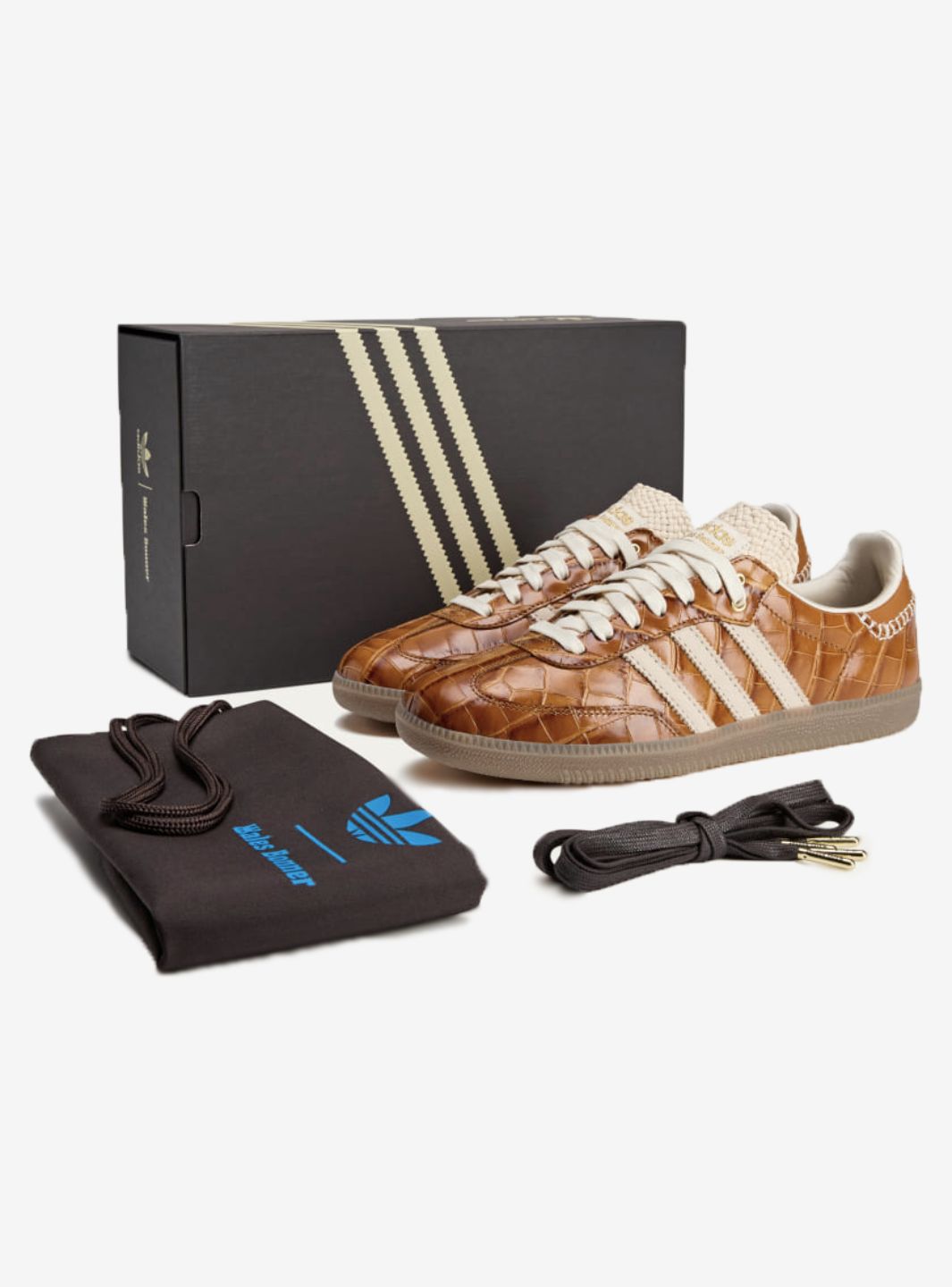 Adidas Samba Wales Bonner Crocodile Brown Sneakers mit Krokodileffekt 10
