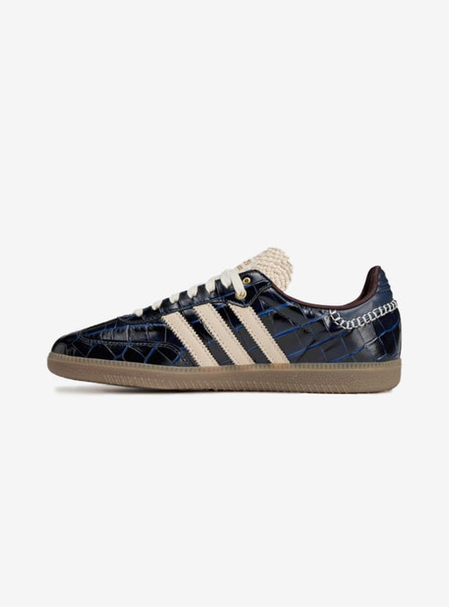 Adidas Samba Wales Bonner Navy Croc in blauem Krokodilleder.