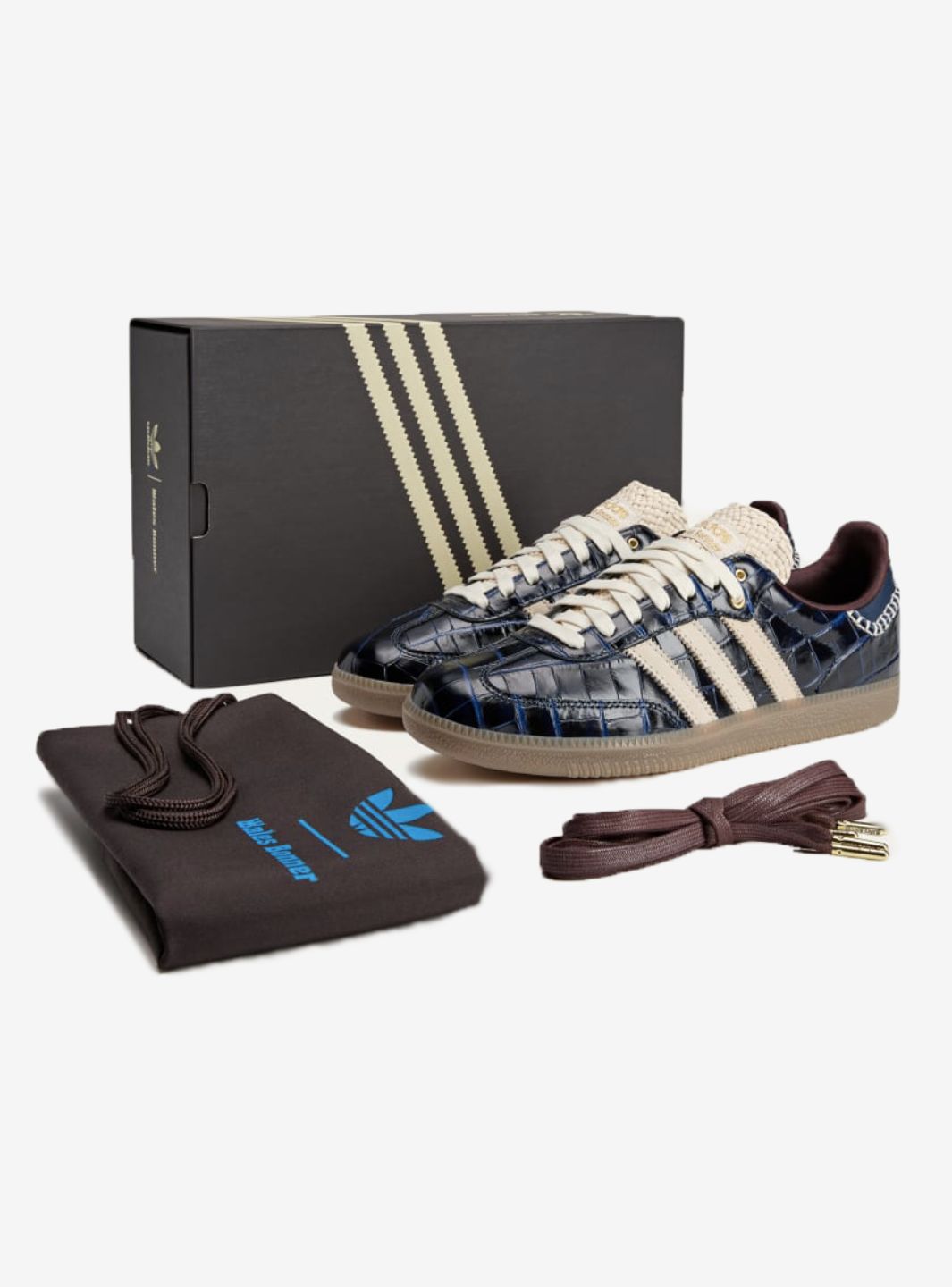 Adidas Samba Wales Bonner Navy Croc in blauem Krokodilleder. 10