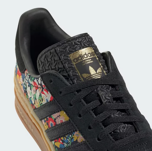 Adidas x Liberty London Sambae elegante schwarze Sneakers mit floralen Details. 2