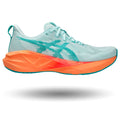 ASICS Damen Novablast 5 Laufsohlen in verschiedenen Farben.