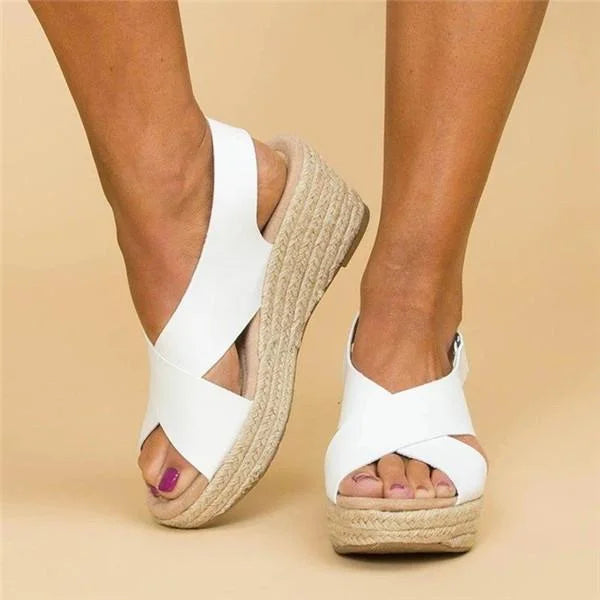Damen Bequeme Keilabsatz-Espadrilles mit Fußbett in Schwarz 11