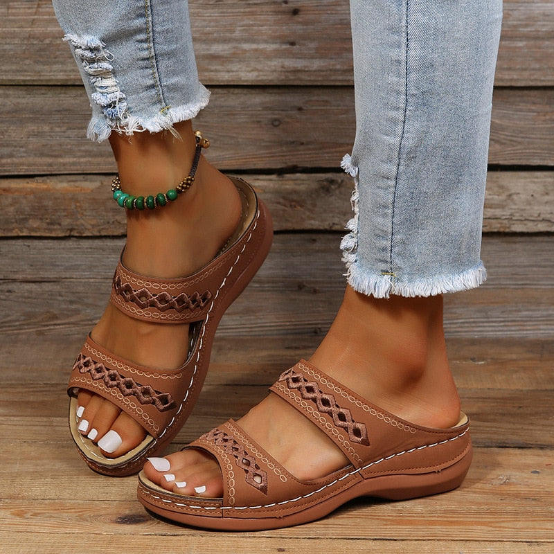 Damen Sandalen Blau Komfort 5