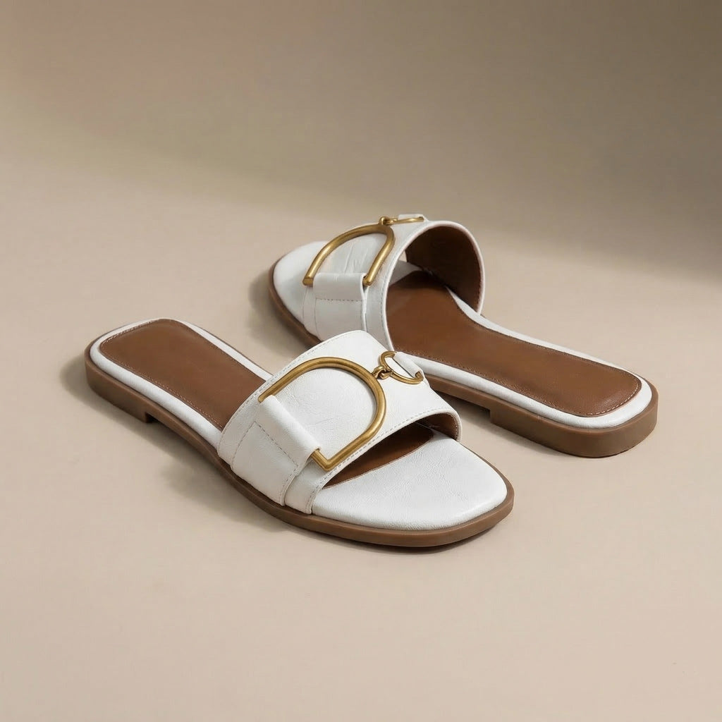 Damen Sandalen Schwarz mit Metallakzent 7