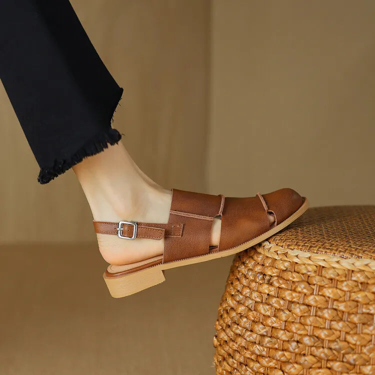 Slingback Sandalen Braun 2