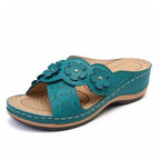 Damen Keilsandalen Turquoise 8