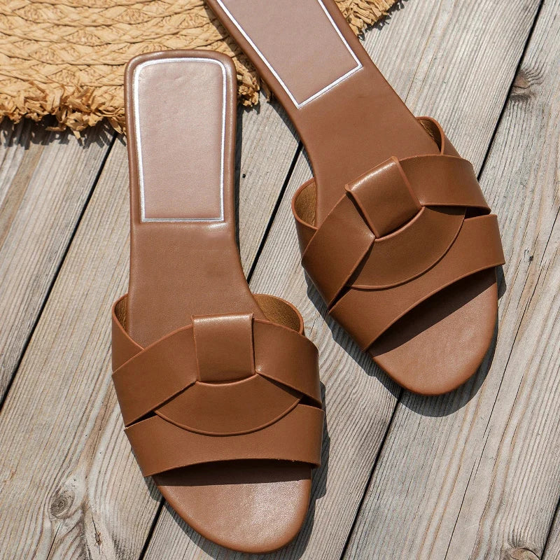 Damen Slip-On Sandalen Mehrfarbig 3