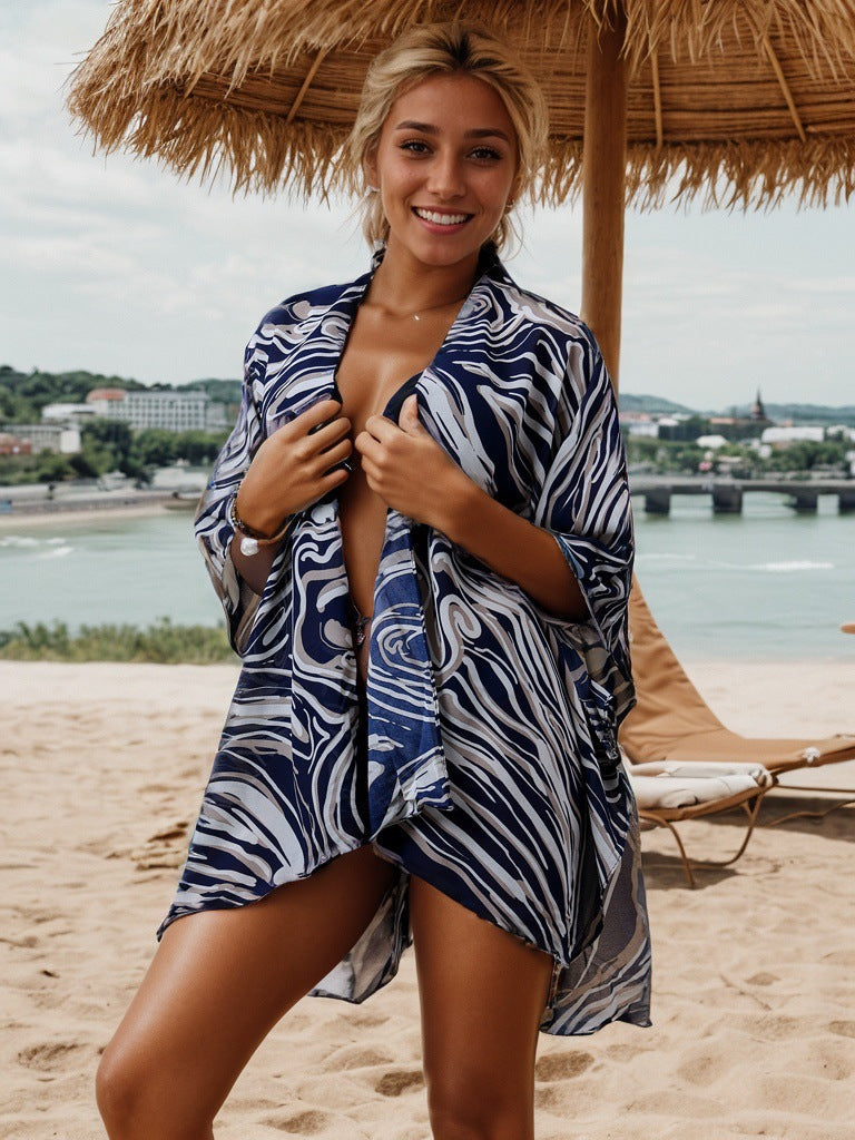 Strandüberwurf Blau, leicht und stilvoll, ideal für den Sommer 4