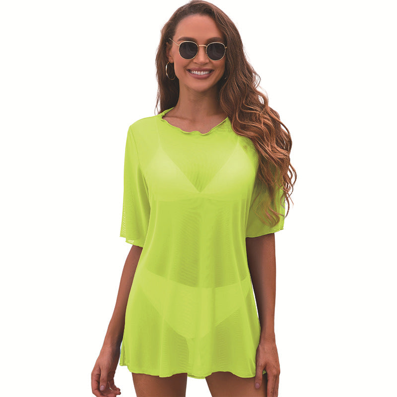 Damen Strandcoverup Weiß 11