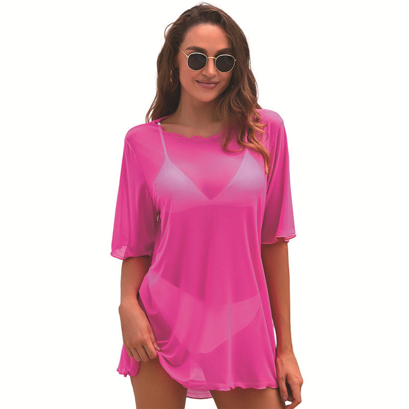 Damen Strandcoverup Weiß 6