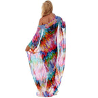 Damen Strandkaftan, Mehrfarbig, Federdesign 4