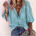Elegante Sommerbluse Blau für Damen