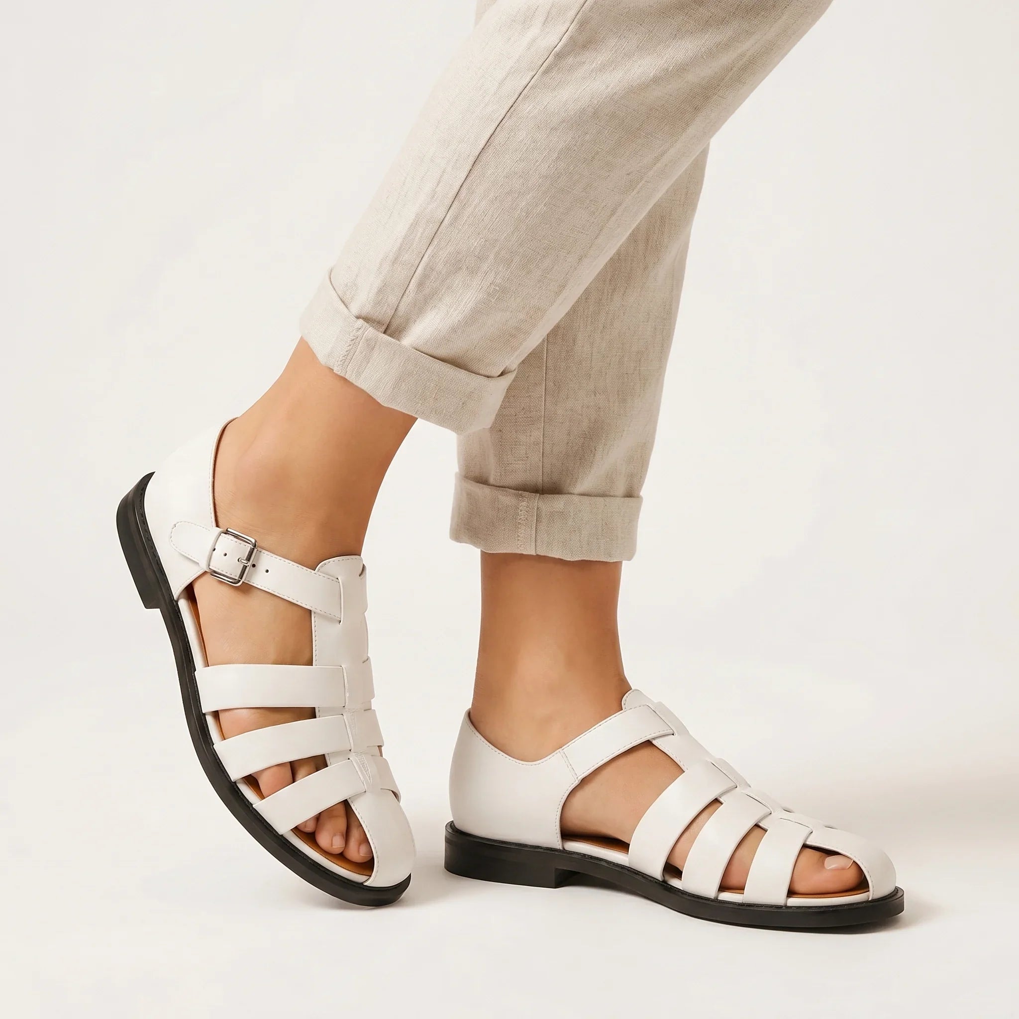 Elegante Sandalen Weiß