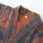 Herren-Kimono-Bademantel in Blau und Grün 11