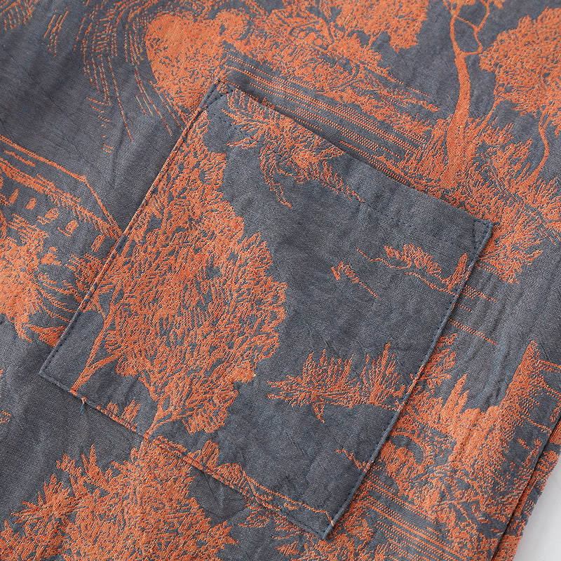 Herren-Kimono-Bademantel in Blau und Grün 7