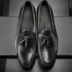 Herren Leder Quasten Slipper in eleganter Ausführung 10