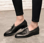 Herren Leder Slipper mit elegantem Schleifen Detail 6