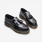 Herren Quasten Slipper aus Leder in Schwarz mit bequemer Sohle
