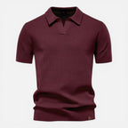 Herren Strickpolo Weiß 10