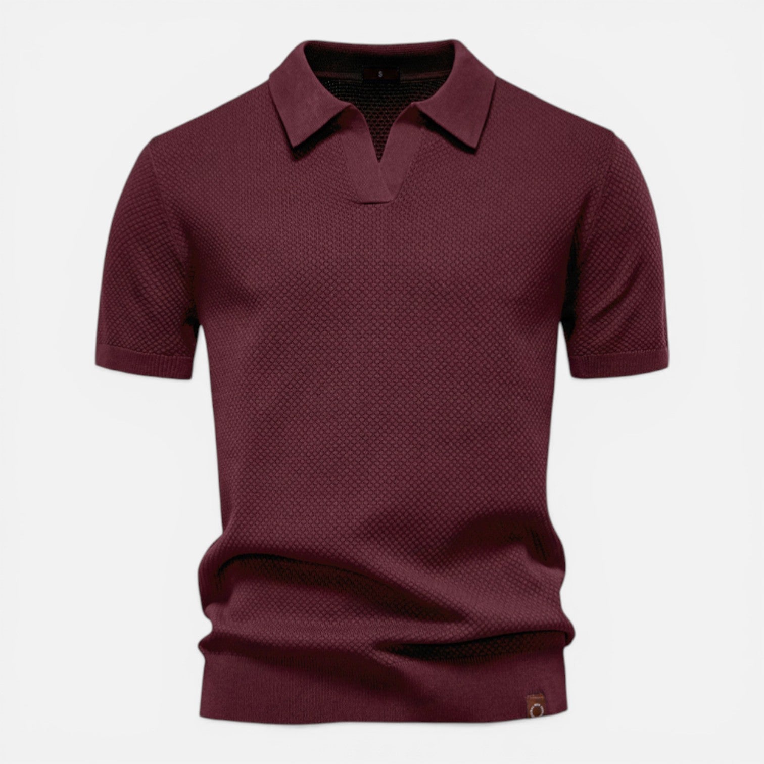 Herren Strickpolo Weiß 10