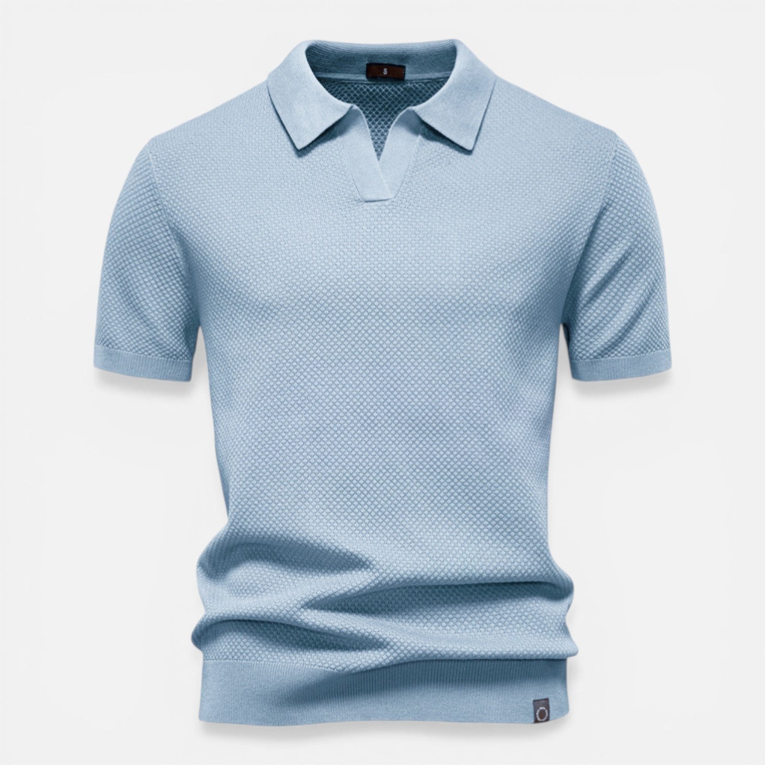 Herren Strickpolo Weiß 7