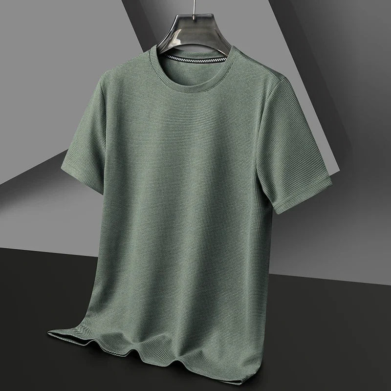 Herren T-Shirt Braun Waffelstrick 3