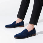 Elegante Herren Wildleder Penny Loafers für Business und formelle Anlässe. 3