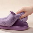 Kuschelige Hasenpantoffeln in Lila für Damen 3
