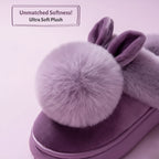 Kuschelige Hasenpantoffeln in Lila für Damen 5