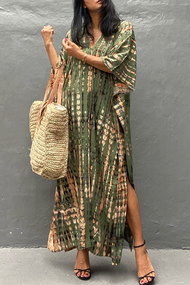 Lässiges Maxikleid mit Batikmuster, Mehrfarbig 24