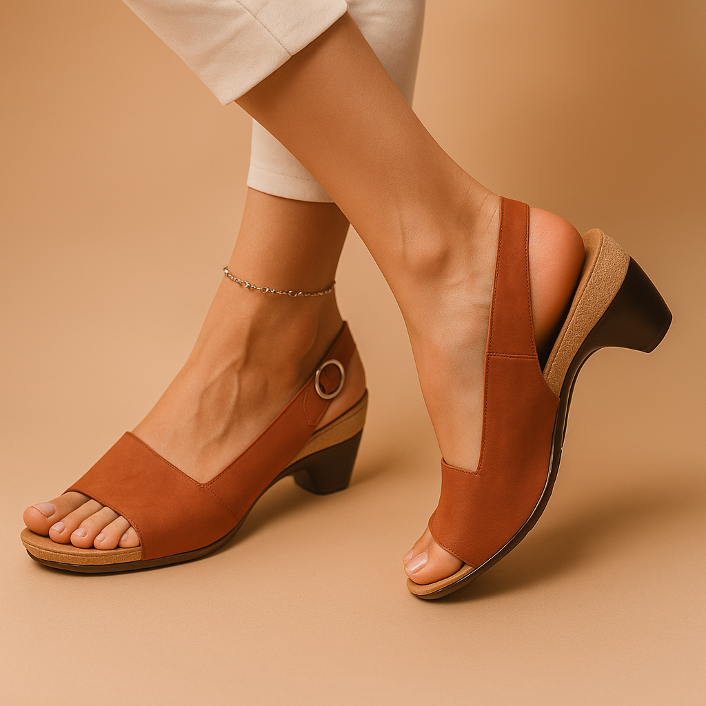 Leichte Damen Sommerschuhe mit verstellbaren Riemen für den Sommer. 4