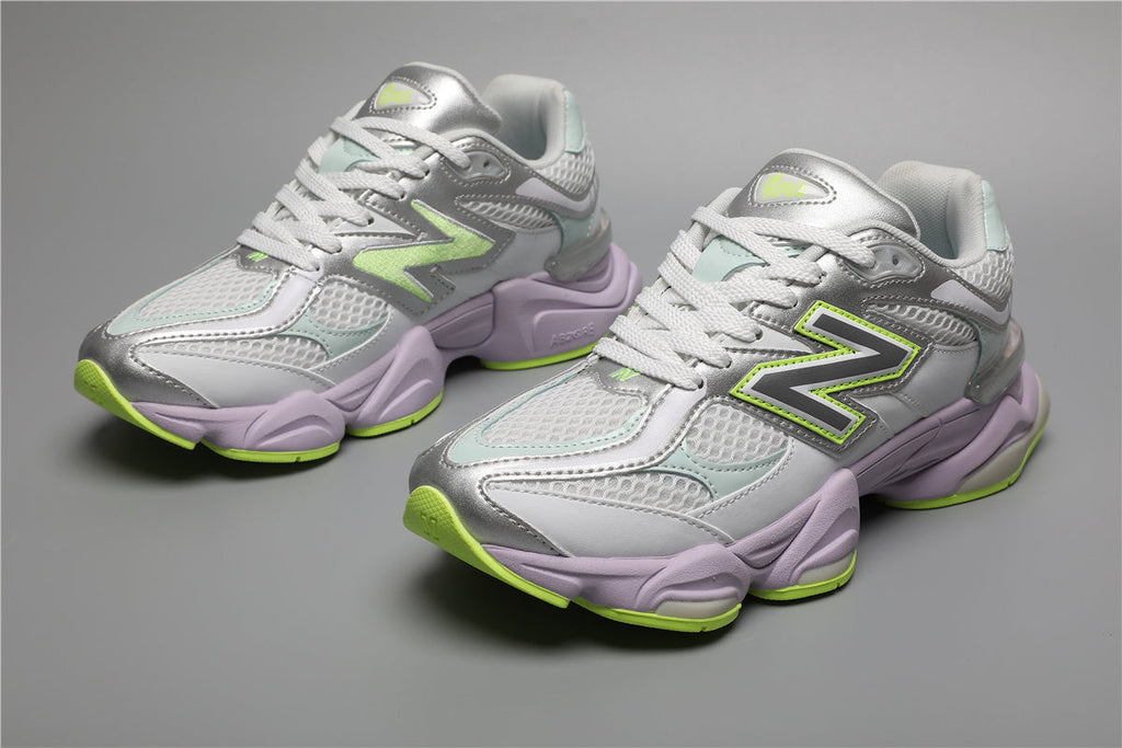New Balance 9060 Weiße Grüne Sneakers für stilvolle Auftritte. 9