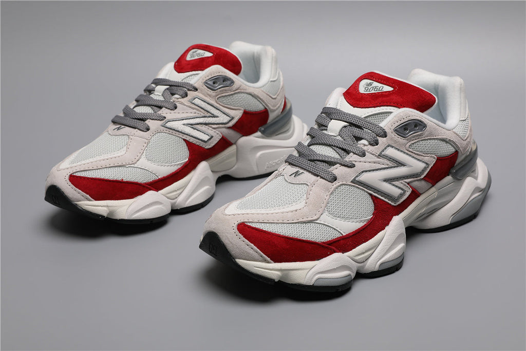 New Balance 9060 Weiße Rote Sneakers für Herren und Damen 3