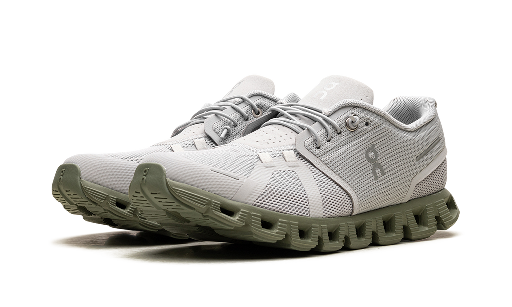 On Running Cloud 5 Sneaker in Gletschergrau und Resedagrün 2