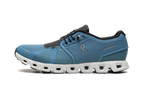 On Running Cloud 5 in Niagara Blau und Schwarz, atmungsaktiver Sneaker. 7