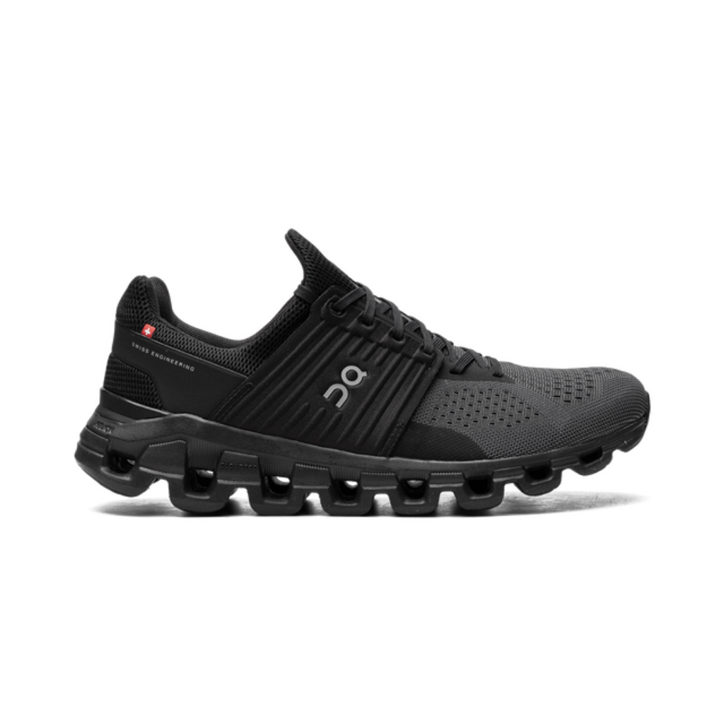 On Running Cloudswift in Schwarz, sportlicher Laufschuh für urbane Läufer.