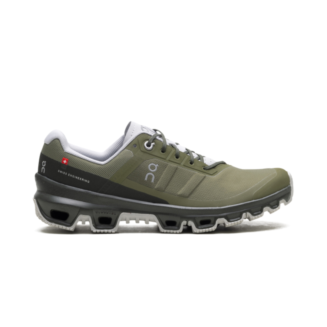 On Running Cloudventure Trailrunning-Schuh in Olivgrün für Frauen.