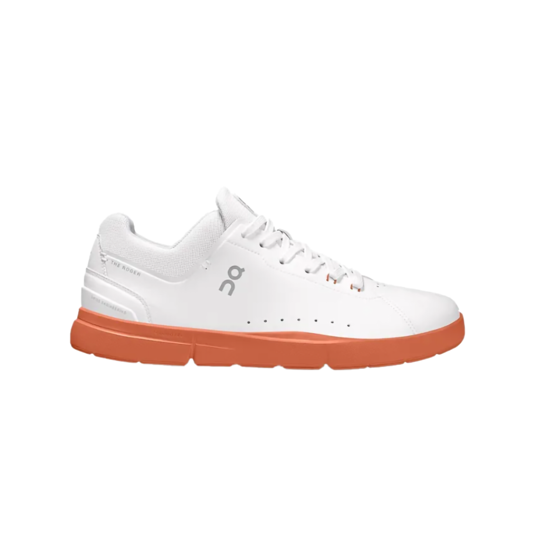 On Running Roger Advantage in Weiß mit Canyon-Details.