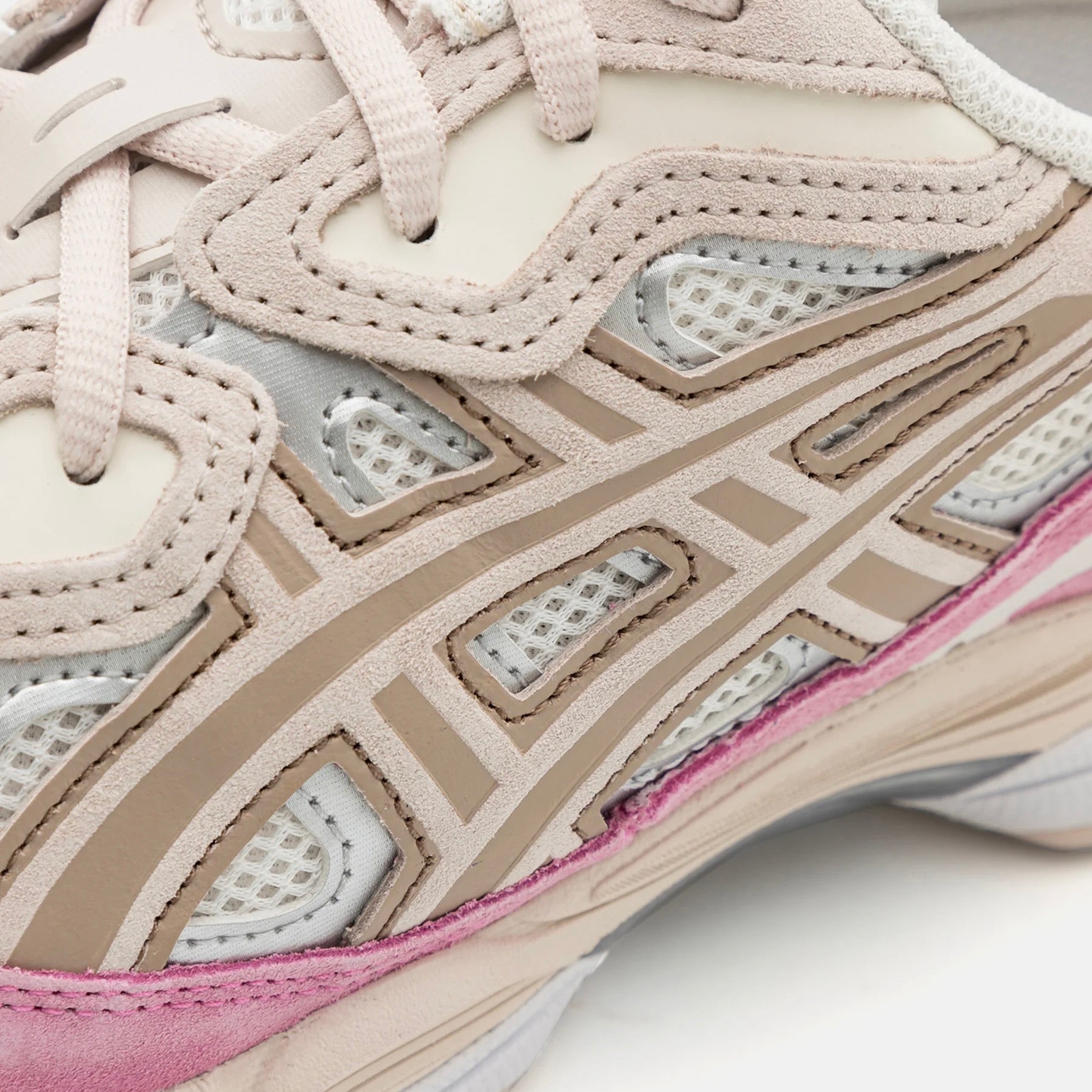 Asics Gel-NYC Creme Mineral Beige Pink Sneakers für Herren und Damen. 6