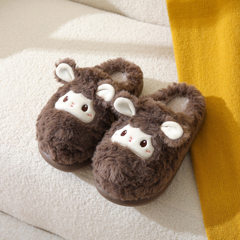 Plüsch Schaf Hausschuhe Beige 9