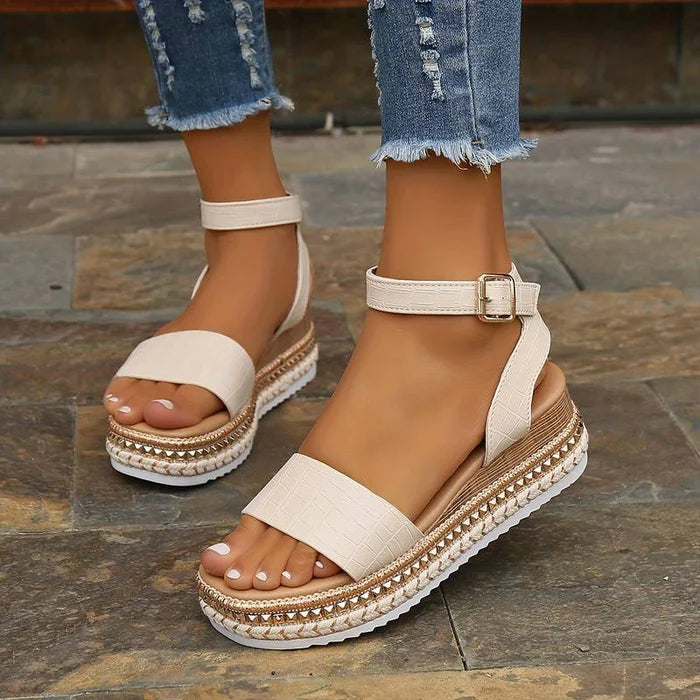 Plateau Sandalen Beige 2