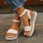Plateau Sandalen Beige 3