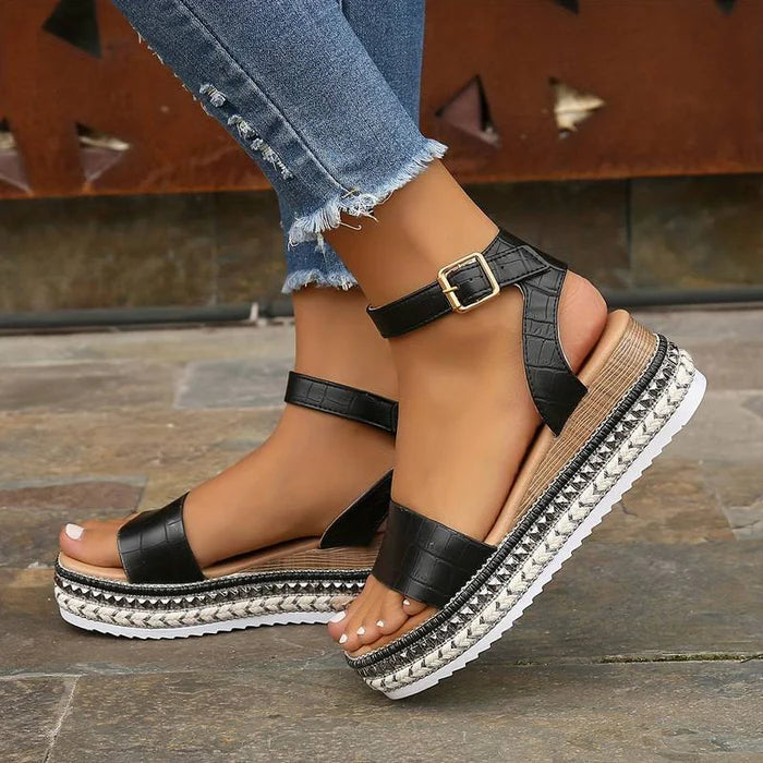 Plateau Sandalen Beige 4