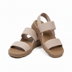 Damen Sandalen in Khaki und Schwarz mit verstellbaren Riemen für optimalen Komfort. 4